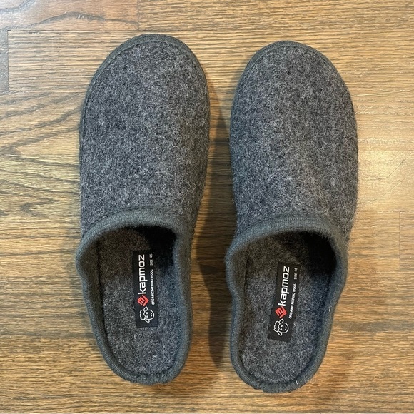 LE KAPMOZ Organic Merino Wool Warm Slip On House Slippers Breathable Clog - Picture 4 of 14